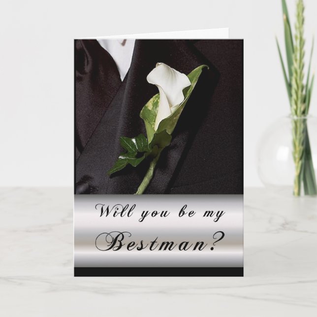 Will you be my Best Man? Invitation (Front)