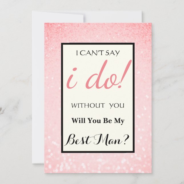 Will You Be My Best Man? Invitation (Front)