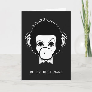 will you be my best man? mister monkey invitation