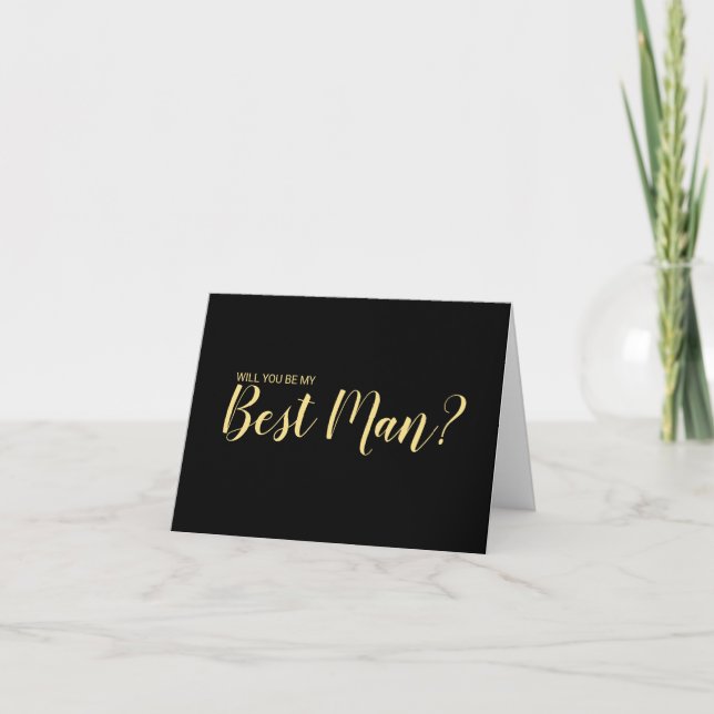 Will You Be My Best Man? Modern Proposal Card (Front)