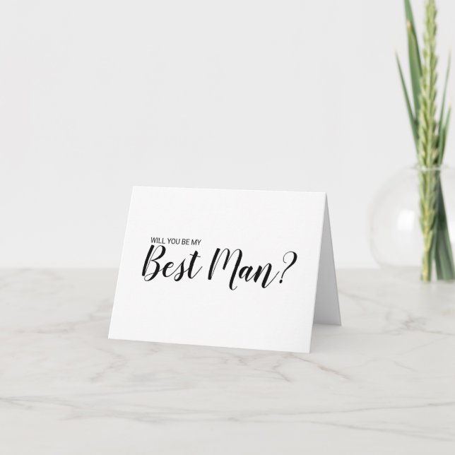 Will You Be My Best Man? Modern Proposal Card (Front)