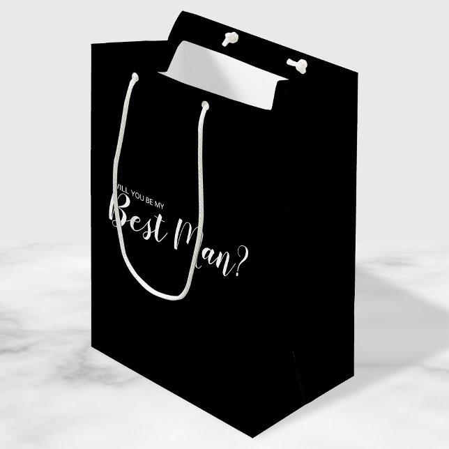 Will You Be My Best Man? Modern Proposal Medium Gift Bag (Creator Uploaded)