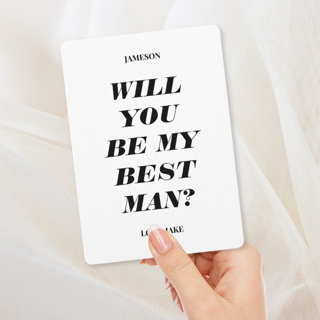 Will You Be My Best Man? Modern Text Invitation (Creator Uploaded)