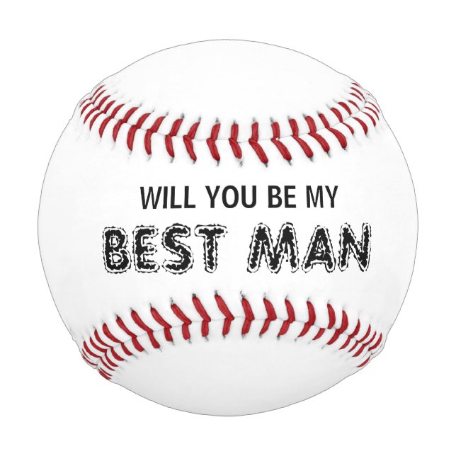 Will You Be My Best Man Name Baseball (Front)
