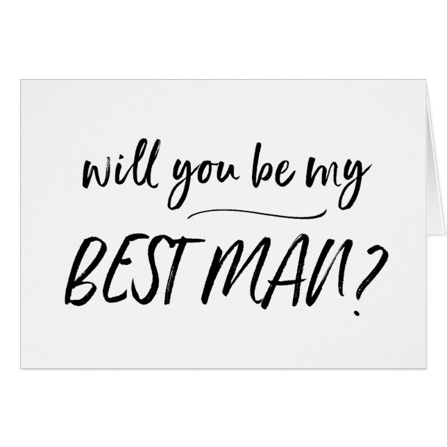 Will You Be My Best Man Proposal Card (Front Horizontal)
