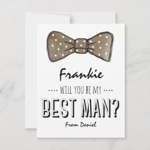 Will You Be My Best Man? Rustic Groomsmen Invitation