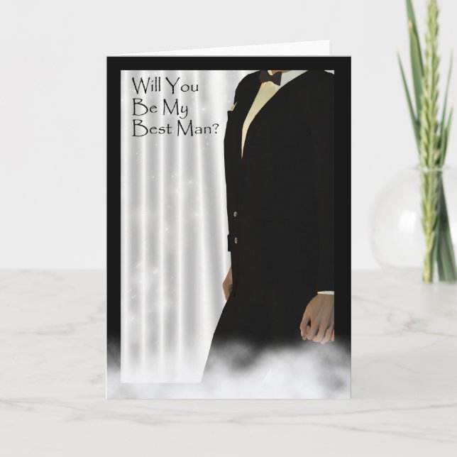 Will you be my Best Man? wedding invitation card (Front)