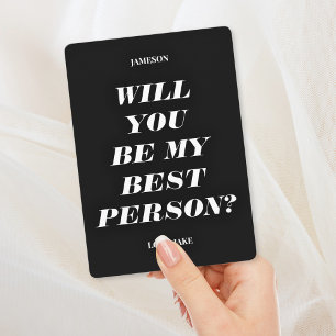 Will You Be My Best Person? Modern Text Invitation