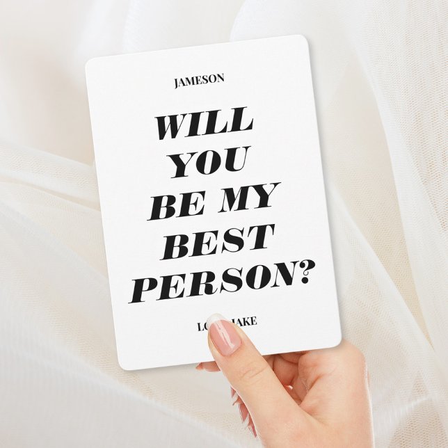 Will You Be My Best Person? Modern Text Invitation (Creator Uploaded)