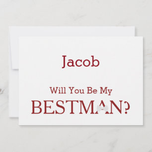 Will You Be My Bestman? Invitation