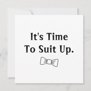 Will You Be My Bestman Suit Up Invitation