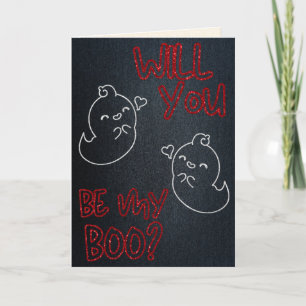 Will You Be My Boo? Funny Glitter Valentine Card