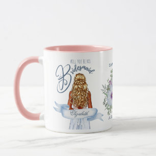 Will You Be My BRIDESMAID Blonde Hair Proposal Nam Mug