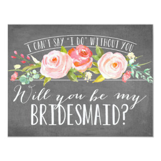 Will You Be My Bridesmaid | Bridesmaid 11 Cm X 14 Cm Invitation Card