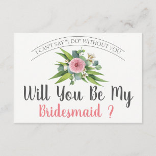 Will You Be My Bridesmaid Bridesmaid Card