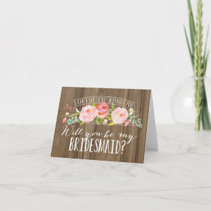 Will You Be My Bridesmaid   Bridesmaid Invitation