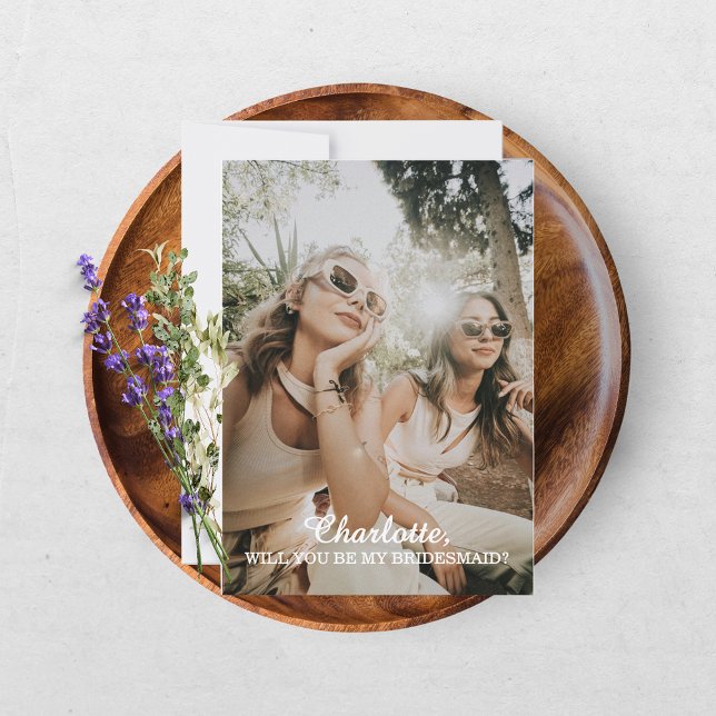 Will You Be My Bridesmaid Bridesmaid Proposal Card (Creator Uploaded)