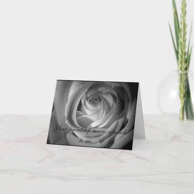 Will You Be My Bridesmaid BW Rose Invitation (Front)