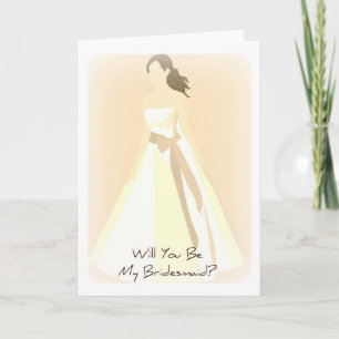 Will you be my bridesmaid card