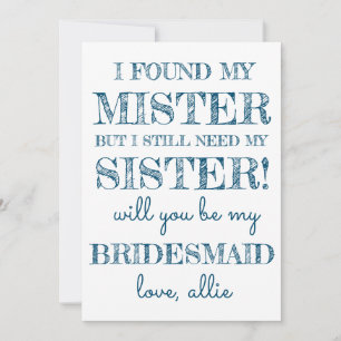Will You Be My Bridesmaid   Card