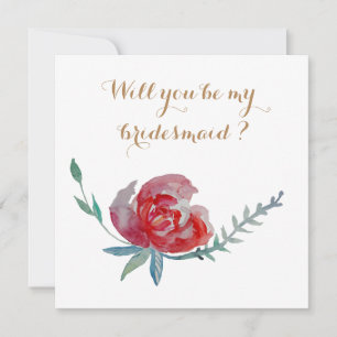 Will you be my bridesmaid card