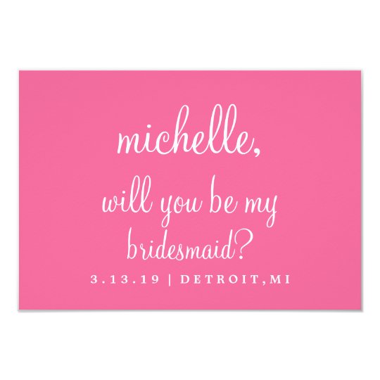 Will You Be My Bridesmaid Card