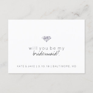 Will You Be My Bridesmaid Card - Diamond