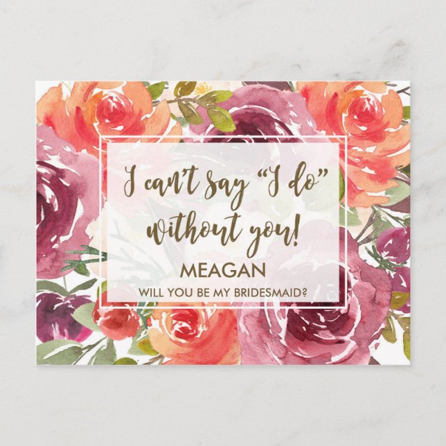 Will you be my bridesmaid card flower girl maid (Front)