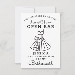 Will You Be My Bridesmaid Card - Funny