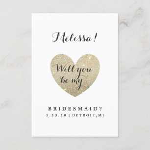 Will You Be My Bridesmaid Card - Heart Fab
