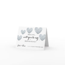 Will You Be My Bridesmaid Card - Heart Fab