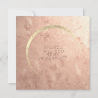 Will You Be My Bridesmaid Champaign Rose Gold