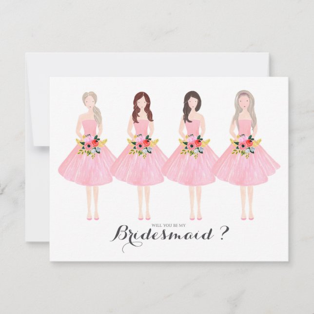 Will you be my bridesmaid custom card (Front)