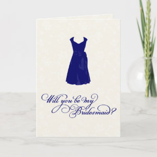 "Will you be my Bridesmaid?" (CUSTOM DRESS COLOR!) Invitation