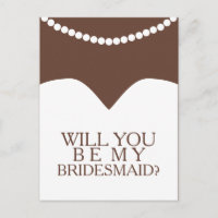 Will You Be My Bridesmaid Dress and Pearls