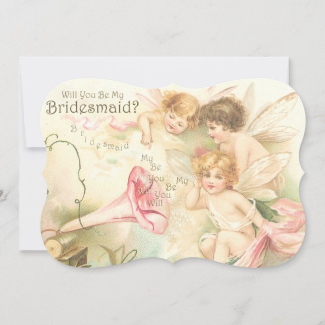 Will You Be My Bridesmaid? Fairies Announcement (Front)