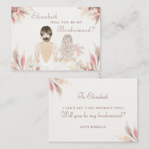 Will You Be My Bridesmaid Flower Girl Proposal Card
