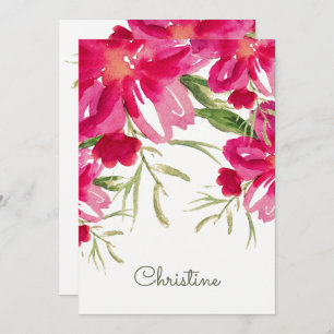 Will you be my Bridesmaid? Fuchsia Green Floral In Invitation