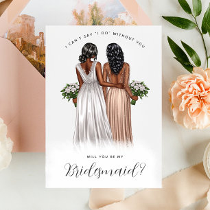 Will You Be My Bridesmaid? Girls in Gowns V2 Invit Invitation
