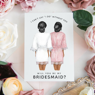 Will You Be My Bridesmaid? Girls in Robes card