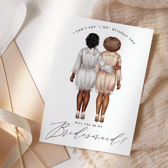 Will You Be My Bridesmaid? Girls in Robes V3 Invit Invitation (Creator Uploaded)