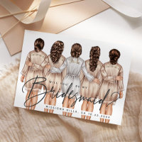 Will You Be My Bridesmaid? Girls in Robes V3 Invit