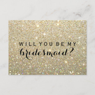 WIll You Be My Bridesmaid - Gold Fab Invitation
