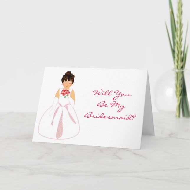 "Will You Be My Bridesmaid I" Card - Customizable (Front)