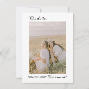 Will You Be My Bridesmaid Information Card