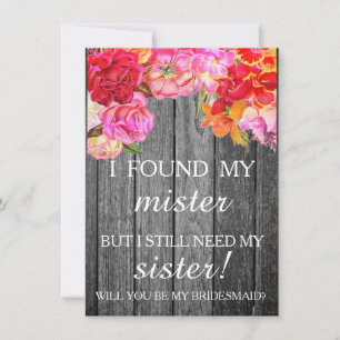 Will you be my bridesmaid? invitation