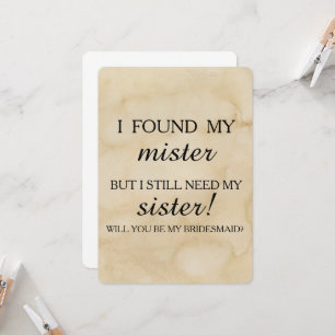 Will you be my bridesmaid? invitation