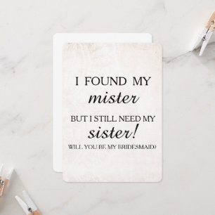 Will you be my bridesmaid? invitation