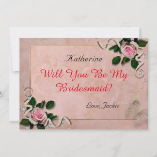 Will you be my bridesmaid invitation