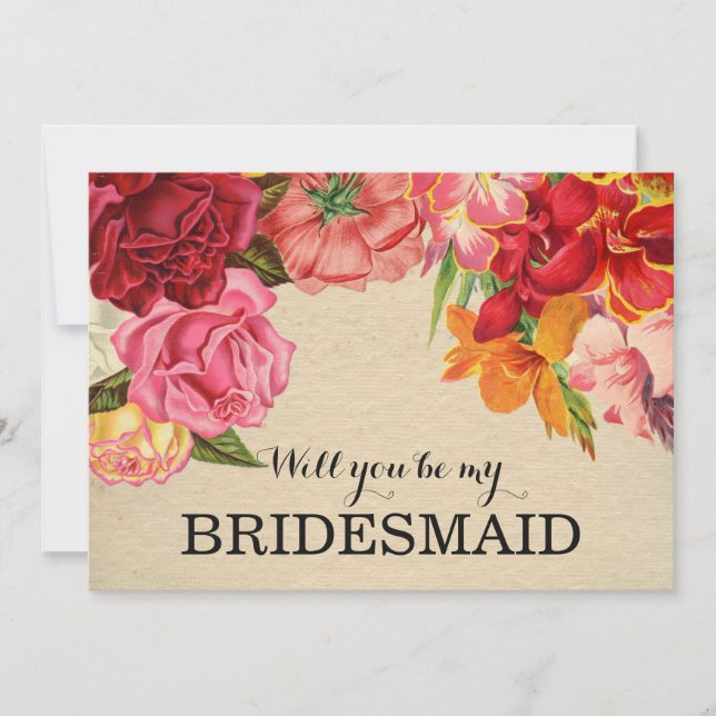 Will you be my bridesmaid? invitation (Front)